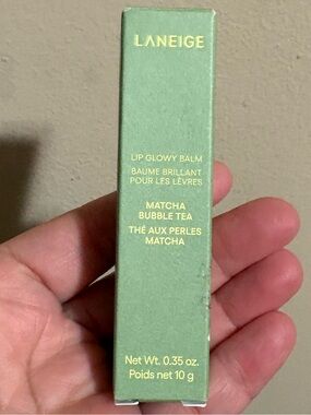 LANEIGE Lip Glowy Balm — Matcha Bubble Tea Brand New Never Used.